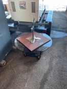 Lot of Glass Side Table and Wooden Side Table