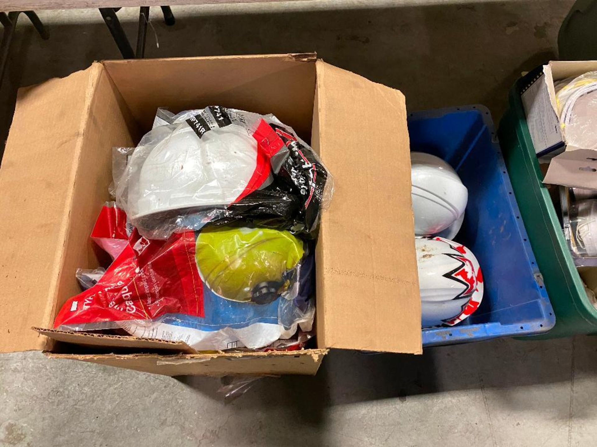 Lot of (5) boxes of safety equipment; hard hats, masks, safety glasses, etc. - Image 2 of 4