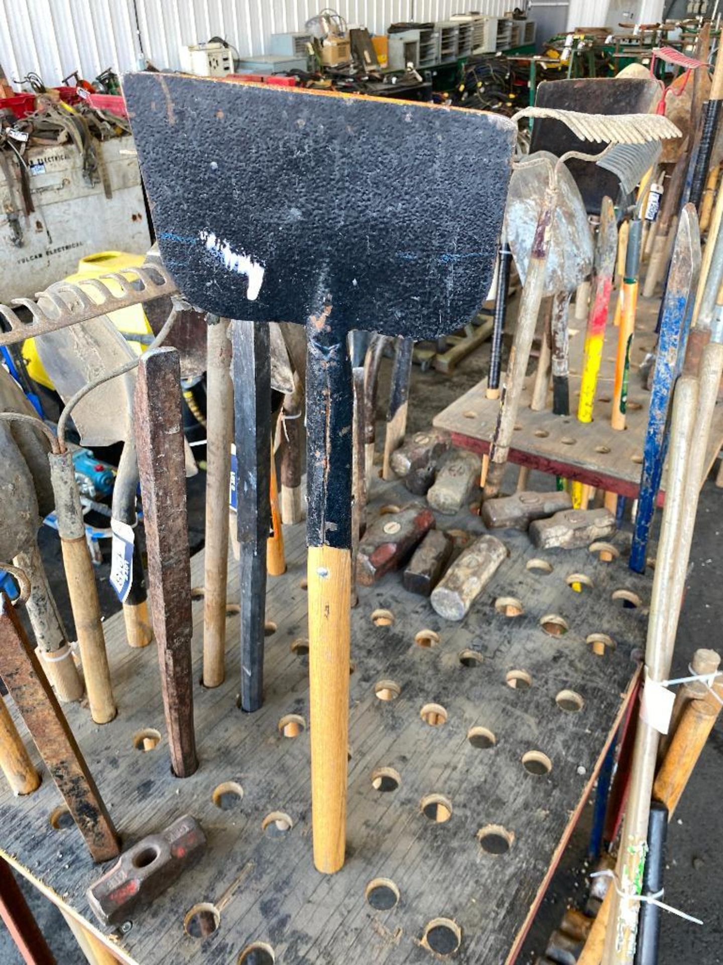 Lot of (1) Shovels, (1) Crowbar, (1) Rake, (1) Scraper - Image 3 of 4