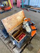 Stihl TS 350 Super Gas Cut Off Saw w/ Jerrycan, Oil, Blades, etc.