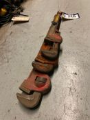 Lot of (1) 24" Pipe Wrench, (1) 18" Pipe Wrench and (1) 14" Pipe Wrench