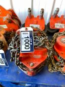 Lot of Tiger 2-Ton Chain Hoist and Tiger 2-Ton Beam Roller