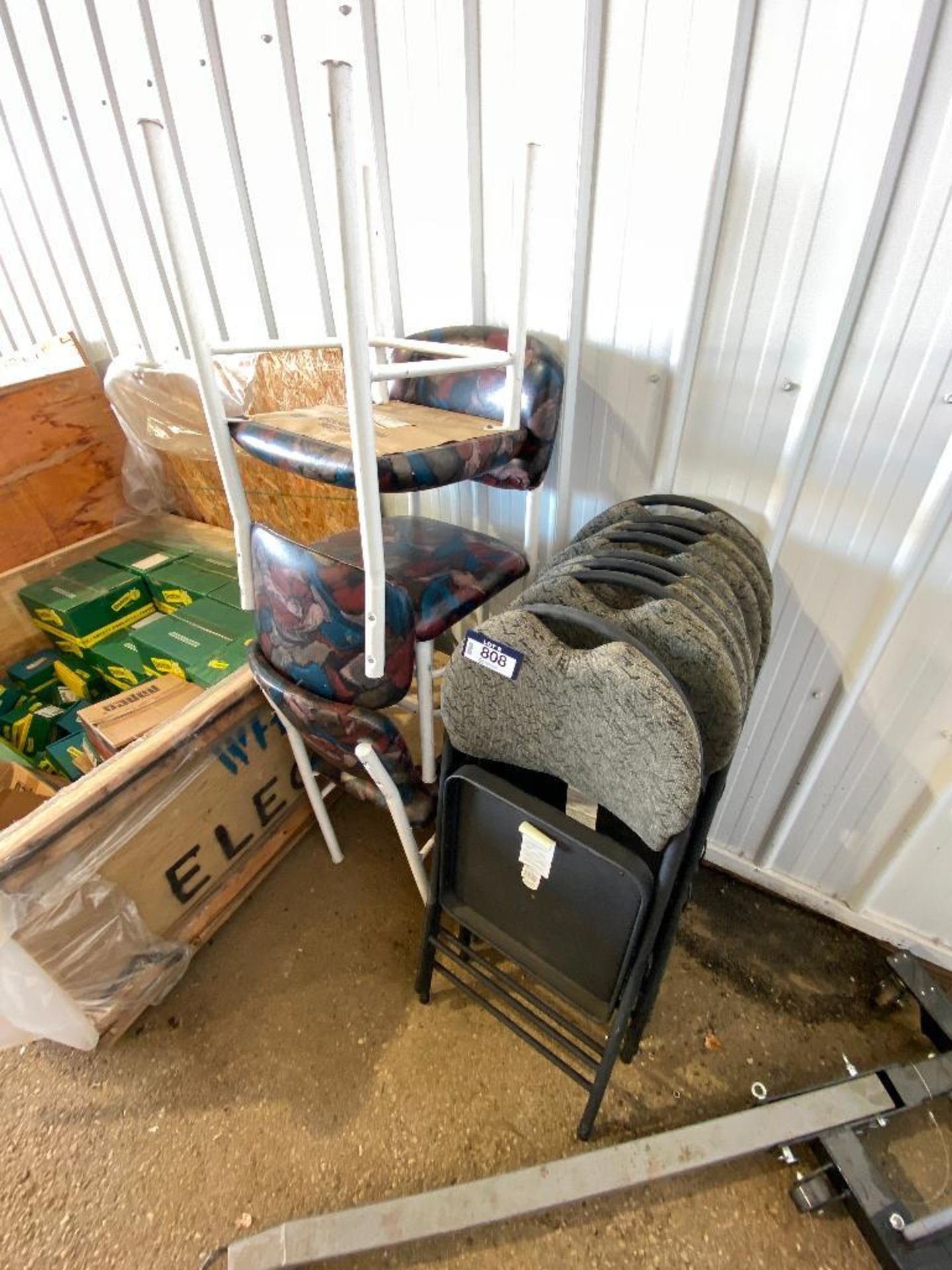 Lot of (4) Dining Chairs and (8) Folding Chairs - Image 2 of 2