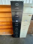 Lot of (1) 4-Drawer Vertical Filing Cabinet and (1) 2-Drawer Vertical Filing Cabinet