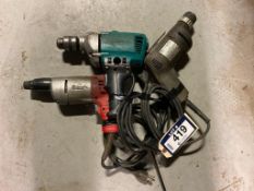 Lot of (3) Asst. Electric Drills