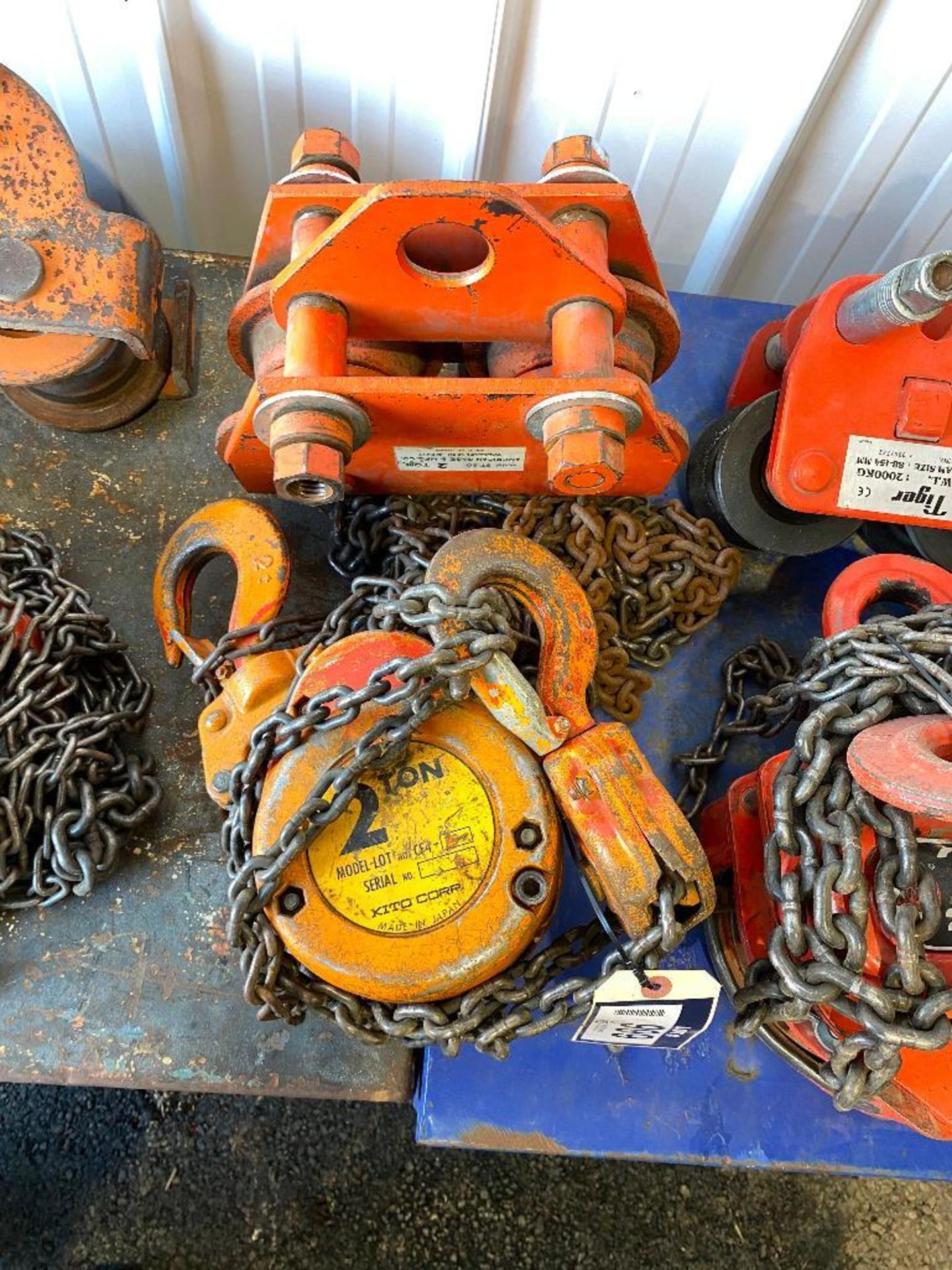 Lot of Kito Corp 2-Ton Chain Hoist and American Gauge ST-20 2-Ton Beam Roller - Image 2 of 4