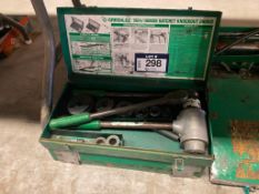 Lot of (2) Greenlee 1904/1906SB Ratchet Knockout Driver Sets