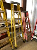 6' Green Bull Fiberglass Step Ladder