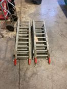 Lot of (2) Western Steel and Tubing Aluminum Folding Vehicle Ramps