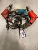 Lot of (3) Asst. Electric Drills