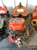 Lot of Tiger 2-Ton Chain Hoist and Vital 2-Ton Beam Roller