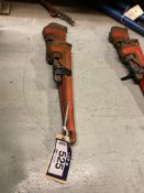 Lot of (1) 24" Pipe Wrench and (1) 18" Pipe Wrench