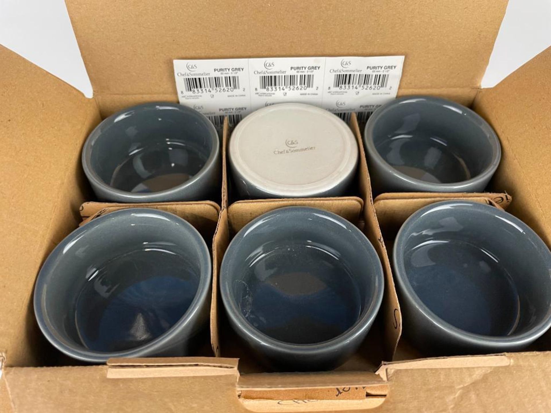 2 CASES OF CHEF & SOMMELIER PURITY 2 OZ. GREY CIRCULAR BOWLS, 24/CASE - NEW - Image 2 of 6