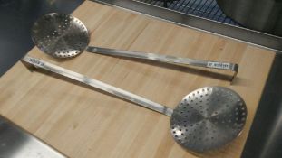 18" STAINLESS STEEL SKIMMERS (5" ROUND SKIMMER HEAD) #3050 - LOT OF 2 - NEW