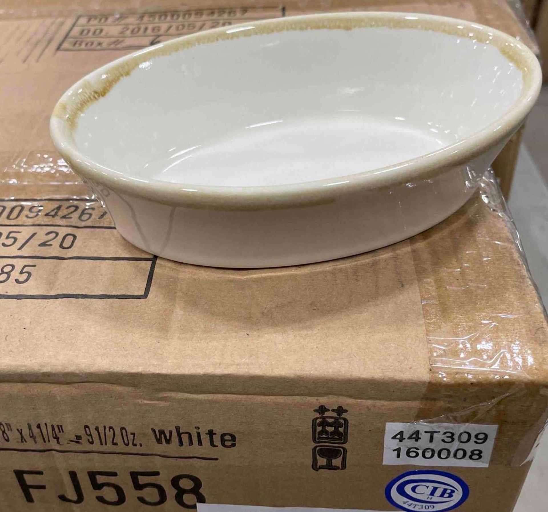 8 CASES OF TERRASTONE 6 1/4" WHITE OVAL BAKER - 12/CASE, ARCOROC - NEW - Image 2 of 5