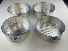 SPRING FORM CAKE PAN 8" X 2.25", JOHNSON ROSE 6308 - LOT OF 4 - NEW