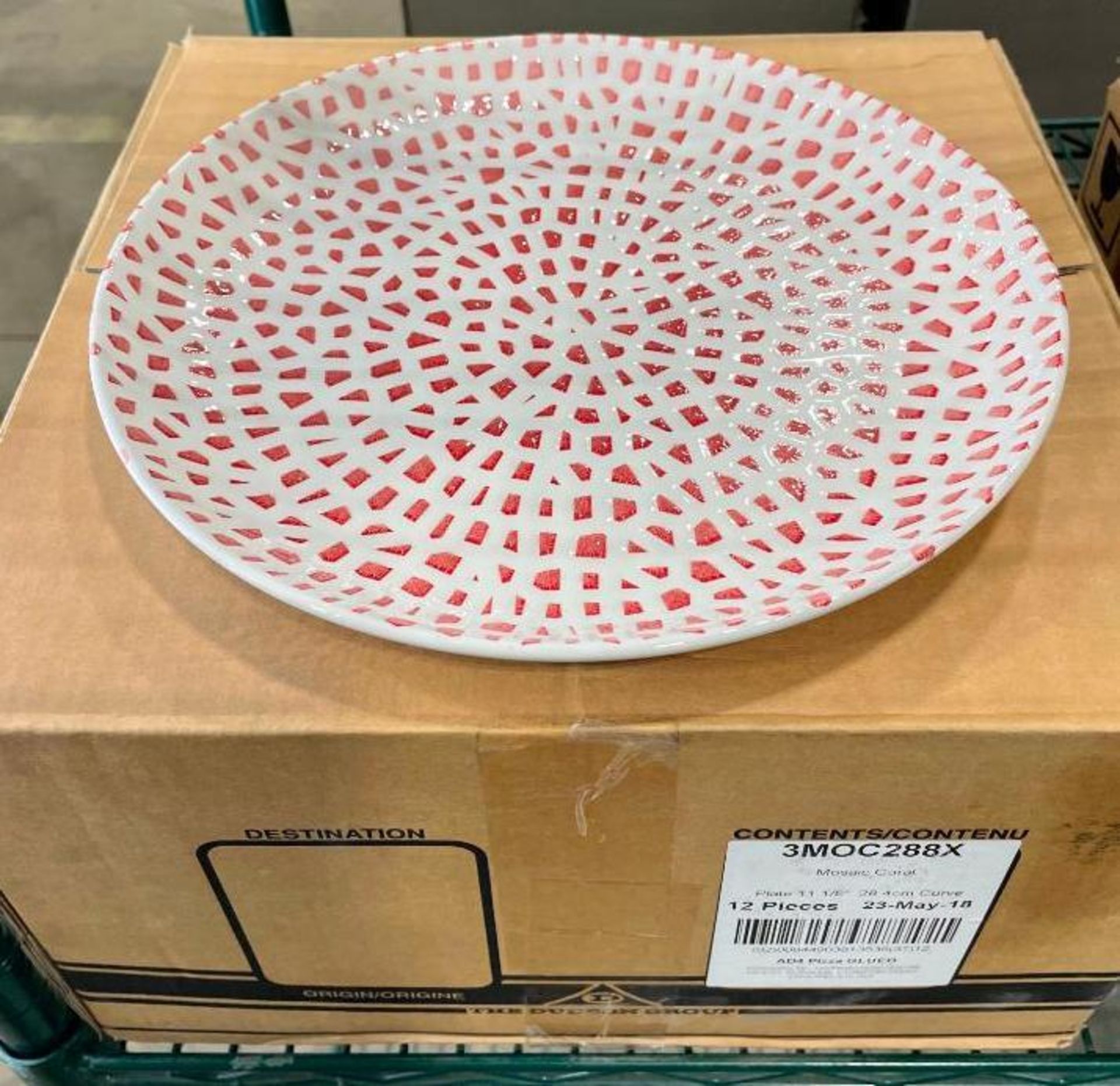 CASE OF DUDSON MOSAIC CORAL 11 1/8" PLATE, 12/CASE - MADE IN ENGLAND - Image 2 of 4