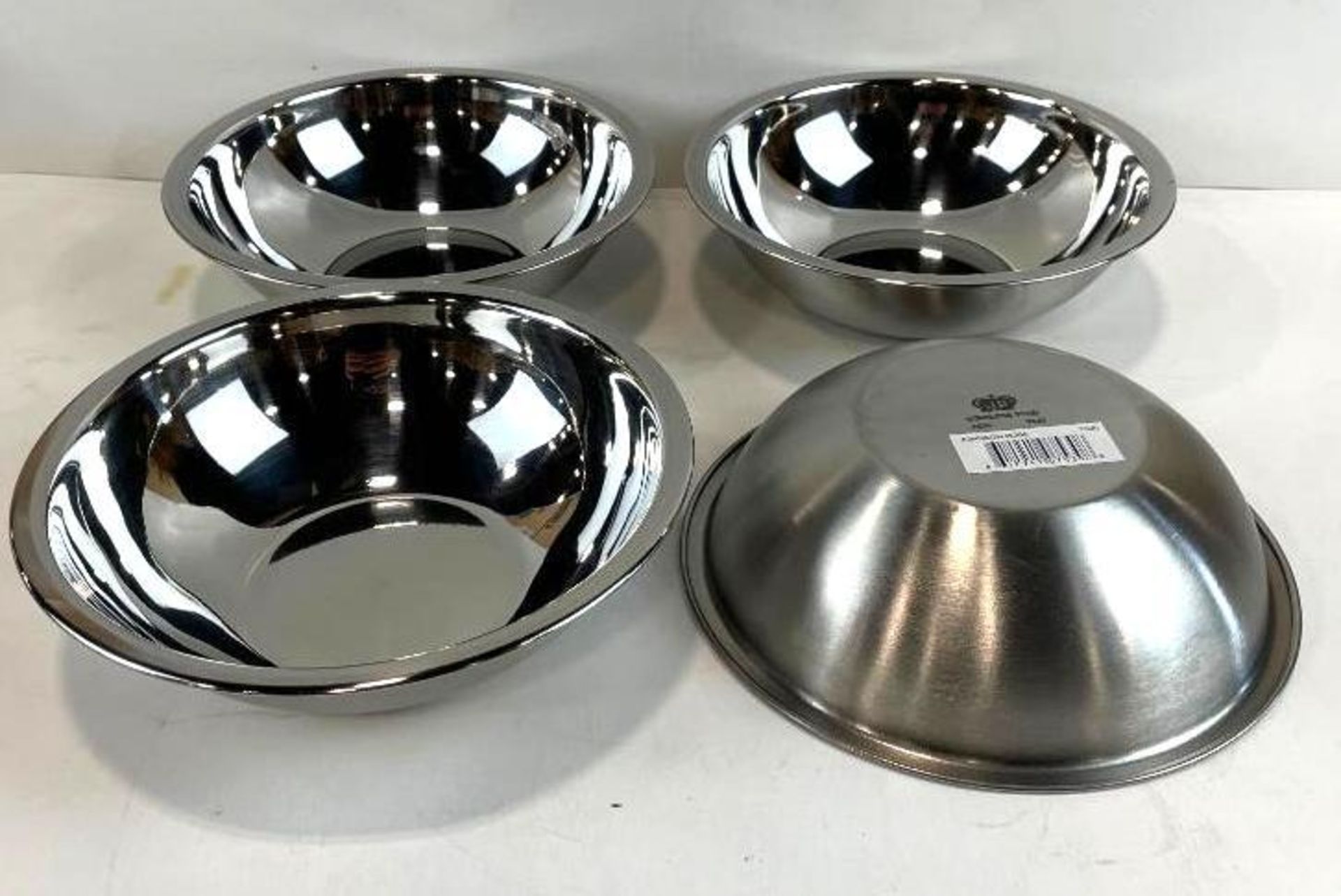 HEAVY DUTY STAINLESS STEEL MIXING BOWL 1 QT - LOT OF 4 - JOHNSON ROSE 7530