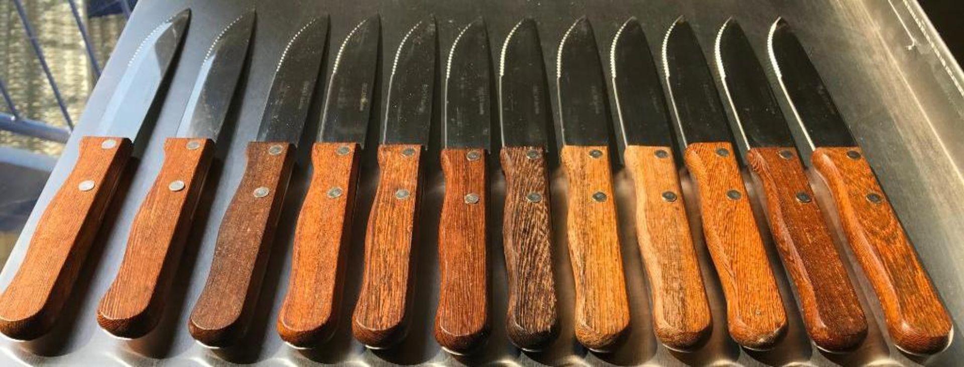 STEAK KNIVES, WOOD HANDLE, POINTED TIP - LOT OF 12 - Image 2 of 5