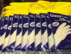 RUBBER GLOVES LARGE - LOT OF 12
