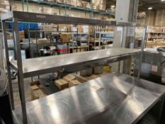 6' STAINLESS STEEL DOUBLE OVER SHELF WITH ORDER RAIL