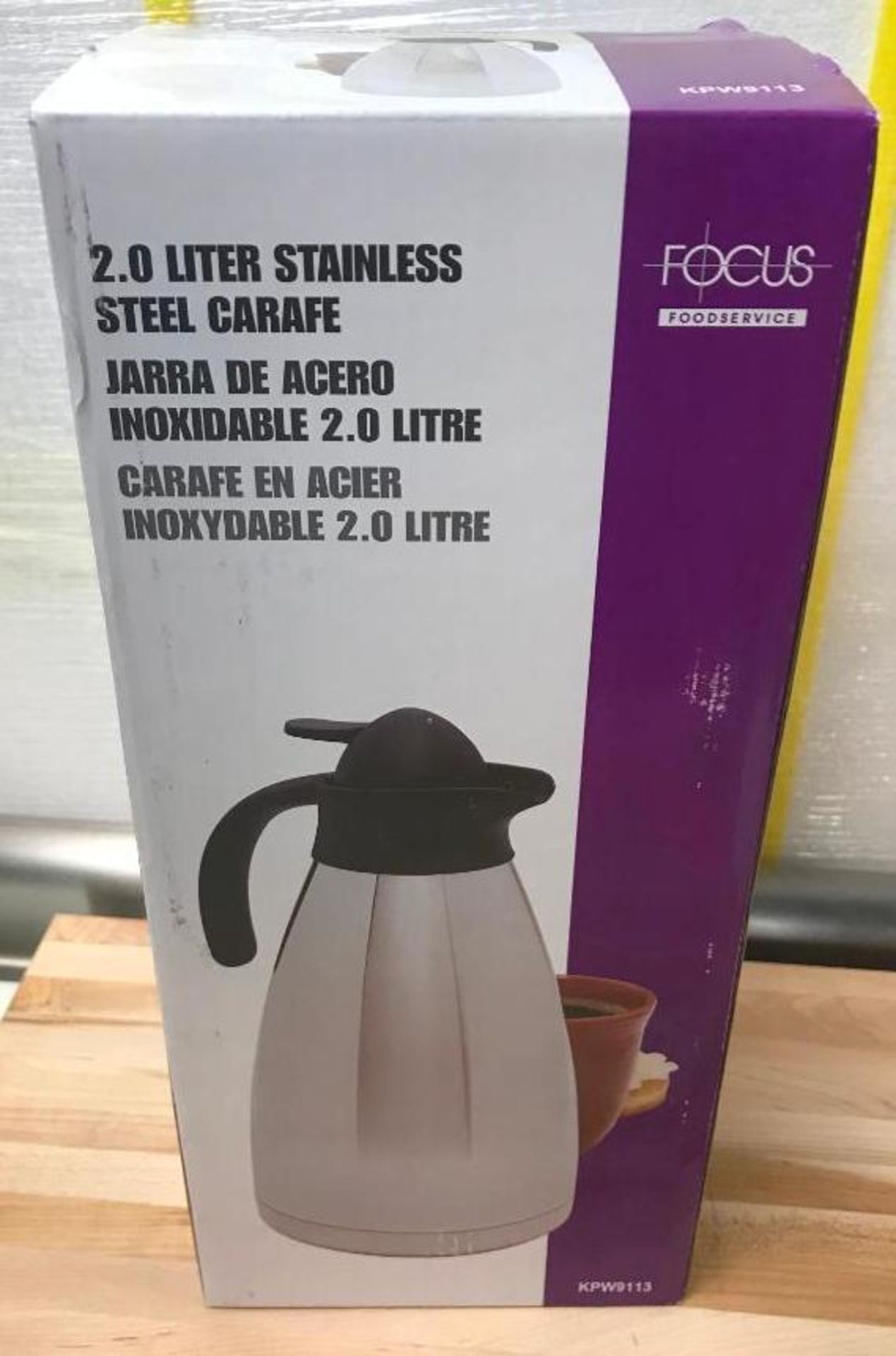 2 LITER STAINLESS STEEL CARAFE - HOT AND COLD SERVER - FOCUS KPW9113 - NEW - Image 2 of 2