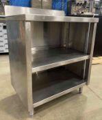 30" X 20" STAINLESS STEEL DISH CABINET