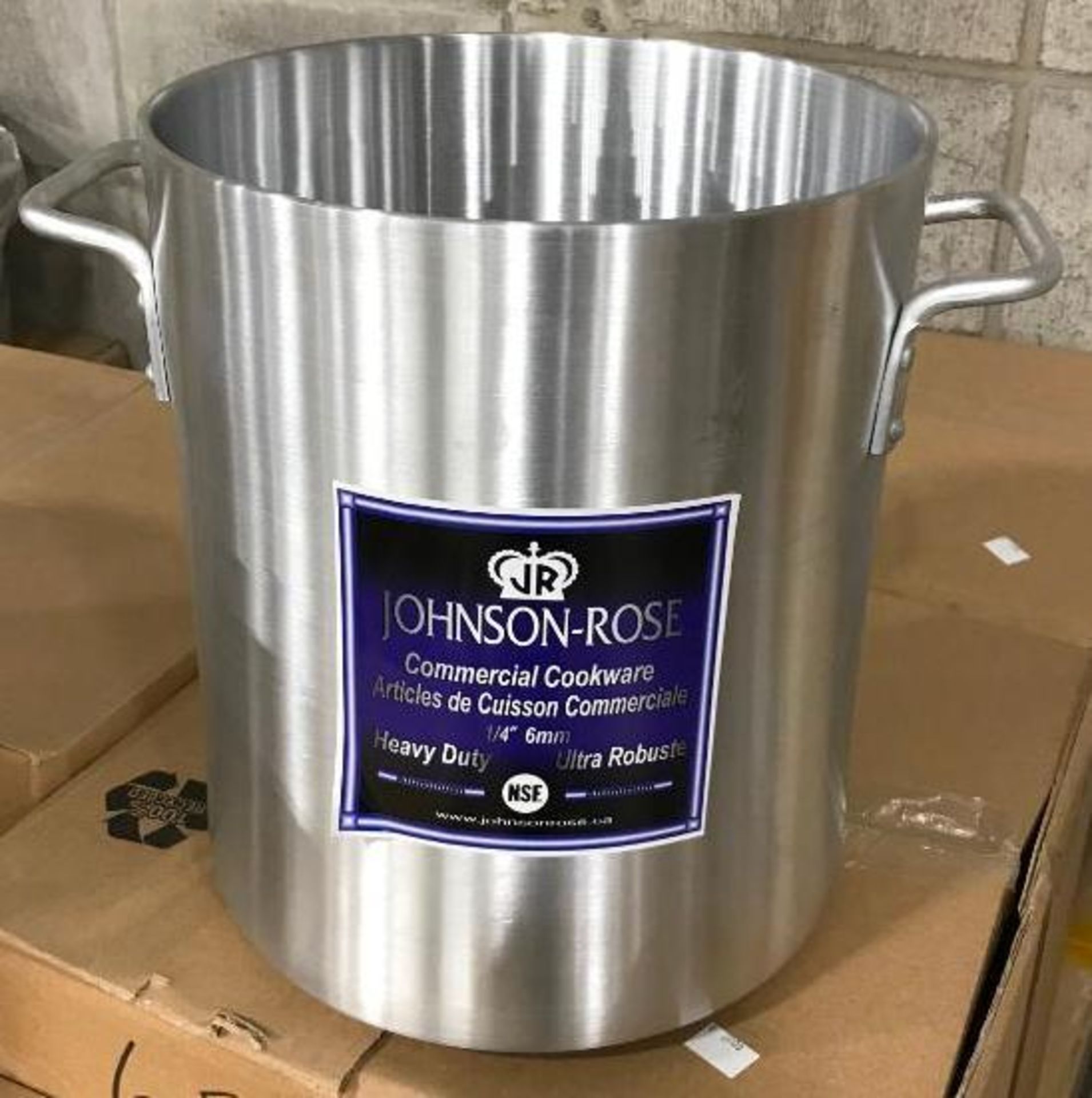 16QT HEAVY DUTY ALUMINUM STOCK POT, JOHNSON ROSE 65716 - NEW