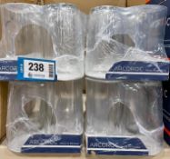 4 BOXES OF CONIQUE HEAVY DUTY HI-BALL GLASSES - 6 PER BOX - ARCOROC 55970 - NEW