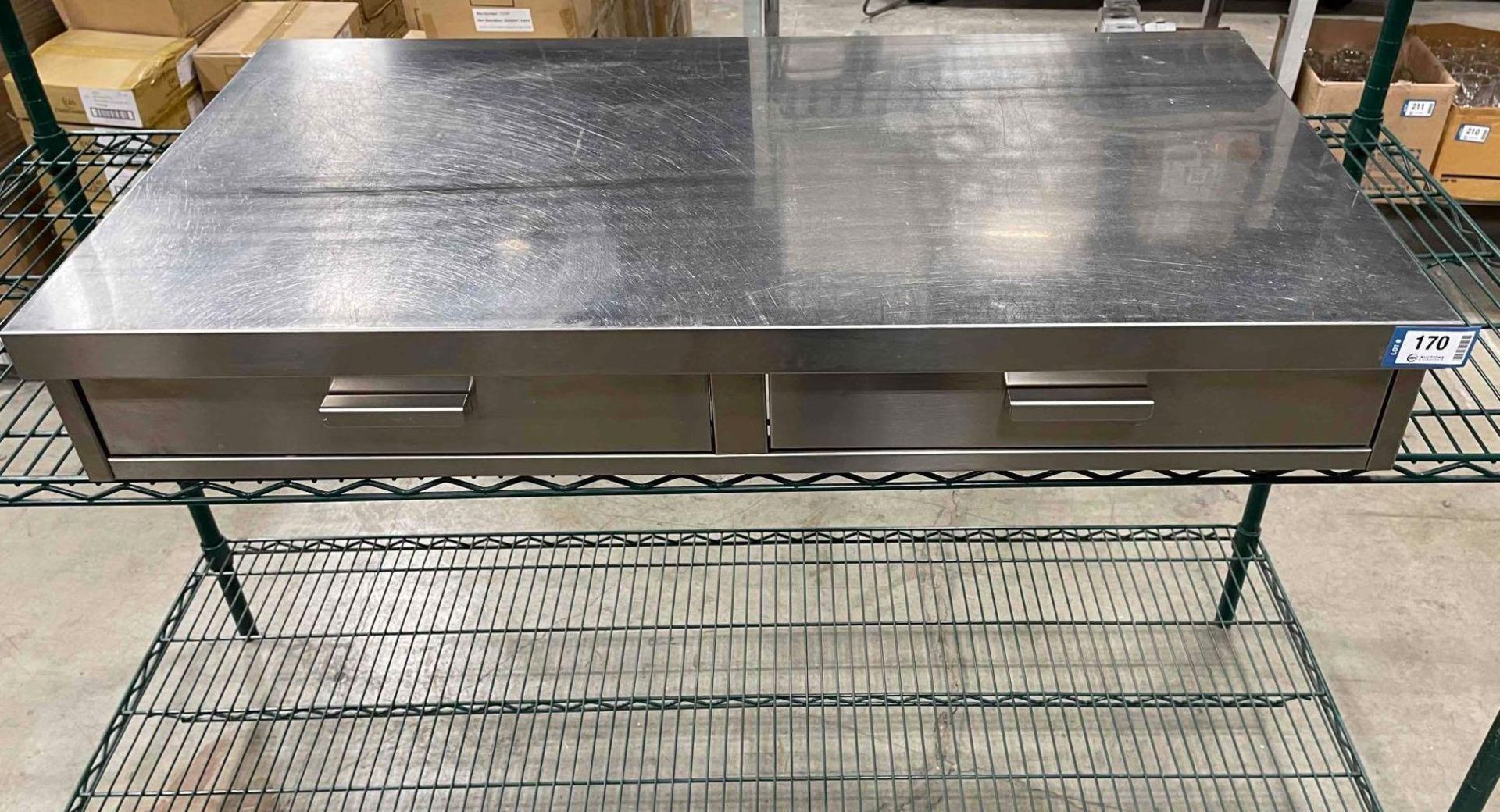 2 DRAWER STAINLESS STEEL RISER - Image 3 of 4