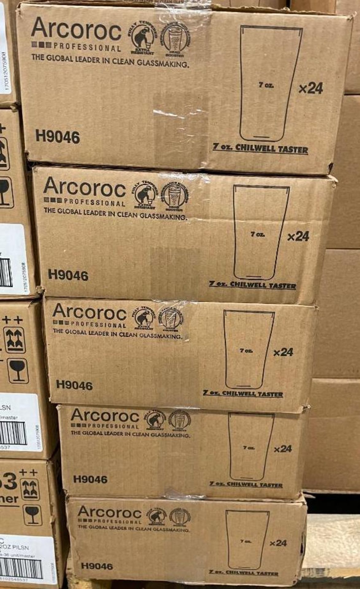 5 CASES OF ARCOROC 7 OZ CHILWELL TASTER GLASS (H9046) - 24/CASE - NEW