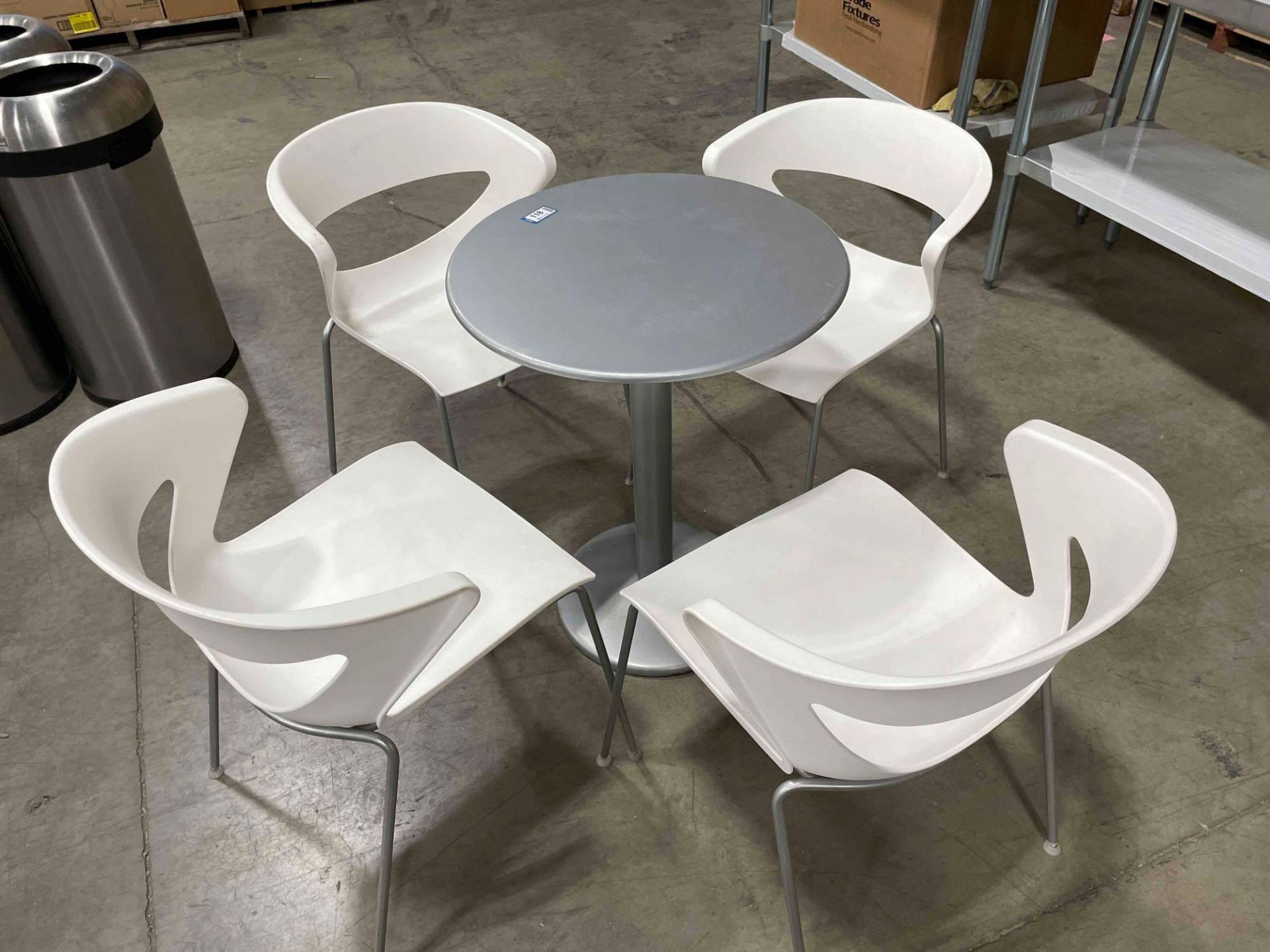 EMU 900H 24" ROUND INDOOR/OUTDOOR BISTRO TABLE W/ (4) KIKA 4000 SIDE CHAIR