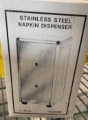 (8) STAINLESS STEEL NAPKIN DISPENSER