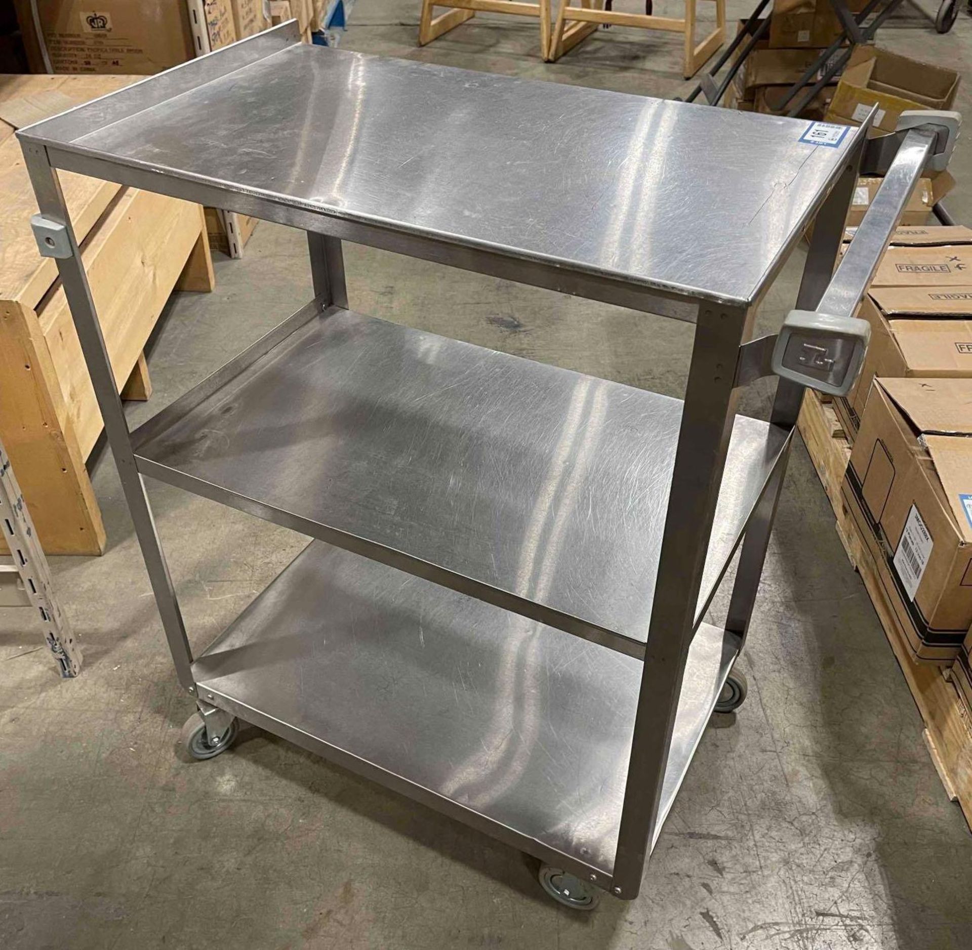 LAKESIDE 311 STAINLESS STEEL UTILITY CART 27" X 16" X 32" 300 LB CAPACITY - Image 4 of 4