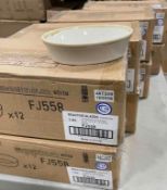 8 CASES OF TERRASTONE 6 1/4" WHITE OVAL BAKER - 12/CASE, ARCOROC - NEW