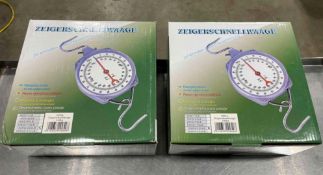 (2) NEW HANGING DIAL SCALE - 100 KG - NEW