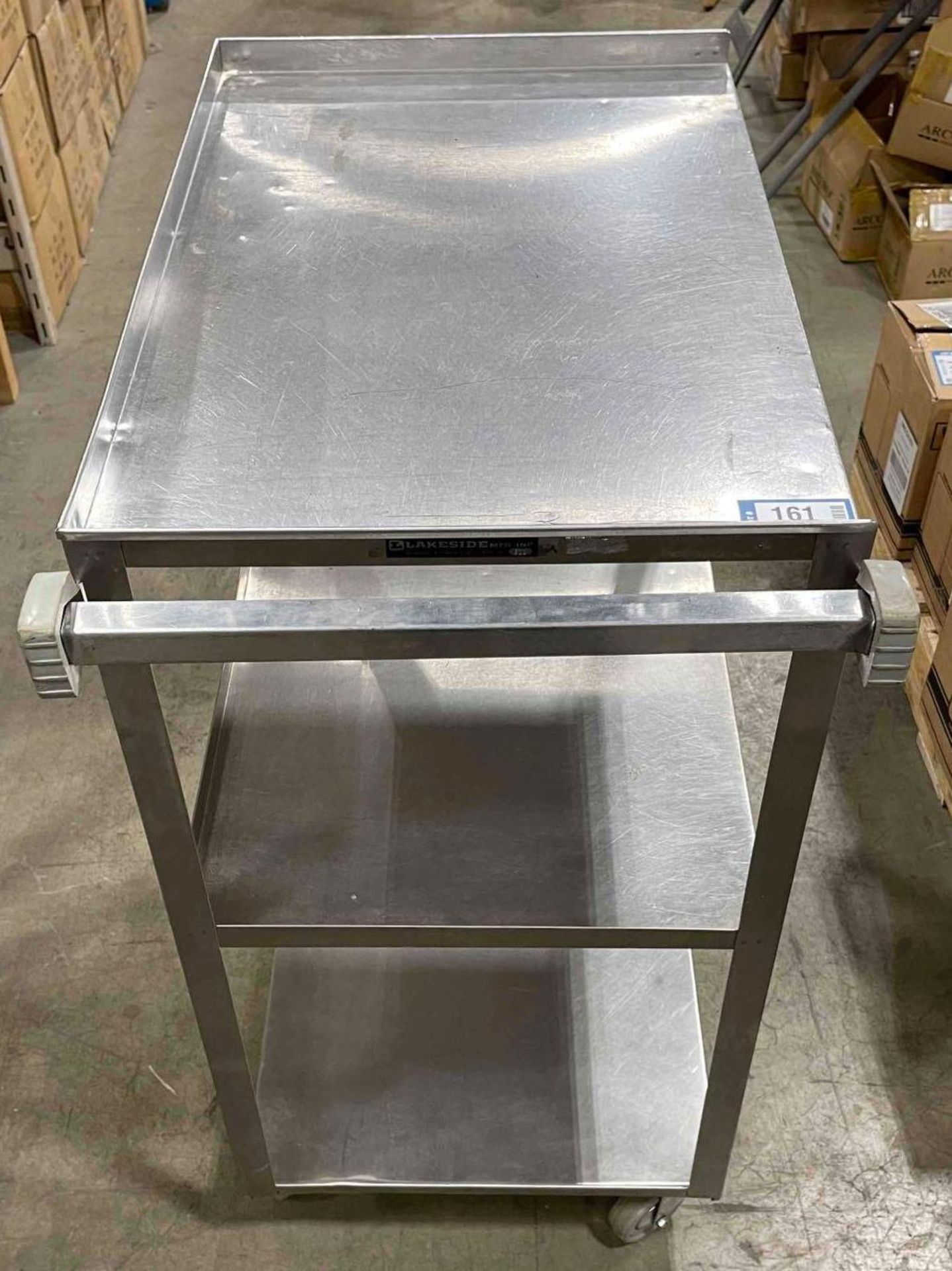 LAKESIDE 311 STAINLESS STEEL UTILITY CART 27" X 16" X 32" 300 LB CAPACITY - Image 2 of 4