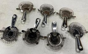 (6) COCKTAIL STRAINERS
