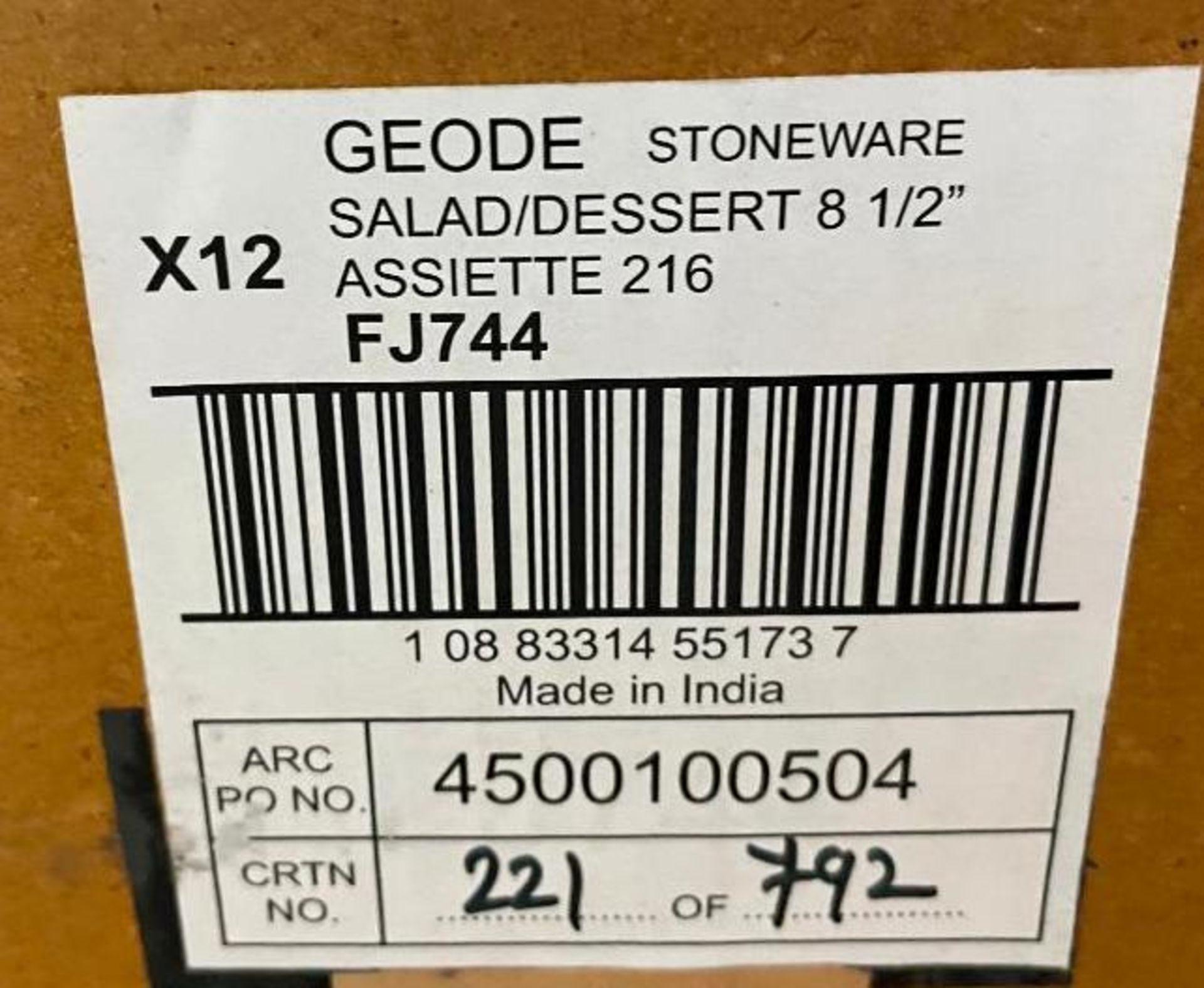 5 CASES OF CHEF & SOMMELIER FJ744 GEODE 8.5" SALAD/DESSERT PLATE - 12 PER CASE - NEW - Image 5 of 6