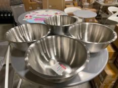 AMCO 3QT STAINLESS STEEL MIXING BOWL, AMCO 871, NEW - LOT OF 4