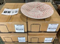 4 CASES OF DUDSON MOSAIC CORAL CHEF BOWLS 10 1/2" - 3/CASE - MADE IN ENGLAND
