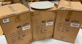 3 CASES OF 10" OVAL NARROW RIM PLATTER, JOHNSON ROSE 90028, 36 PER CASE - NEW