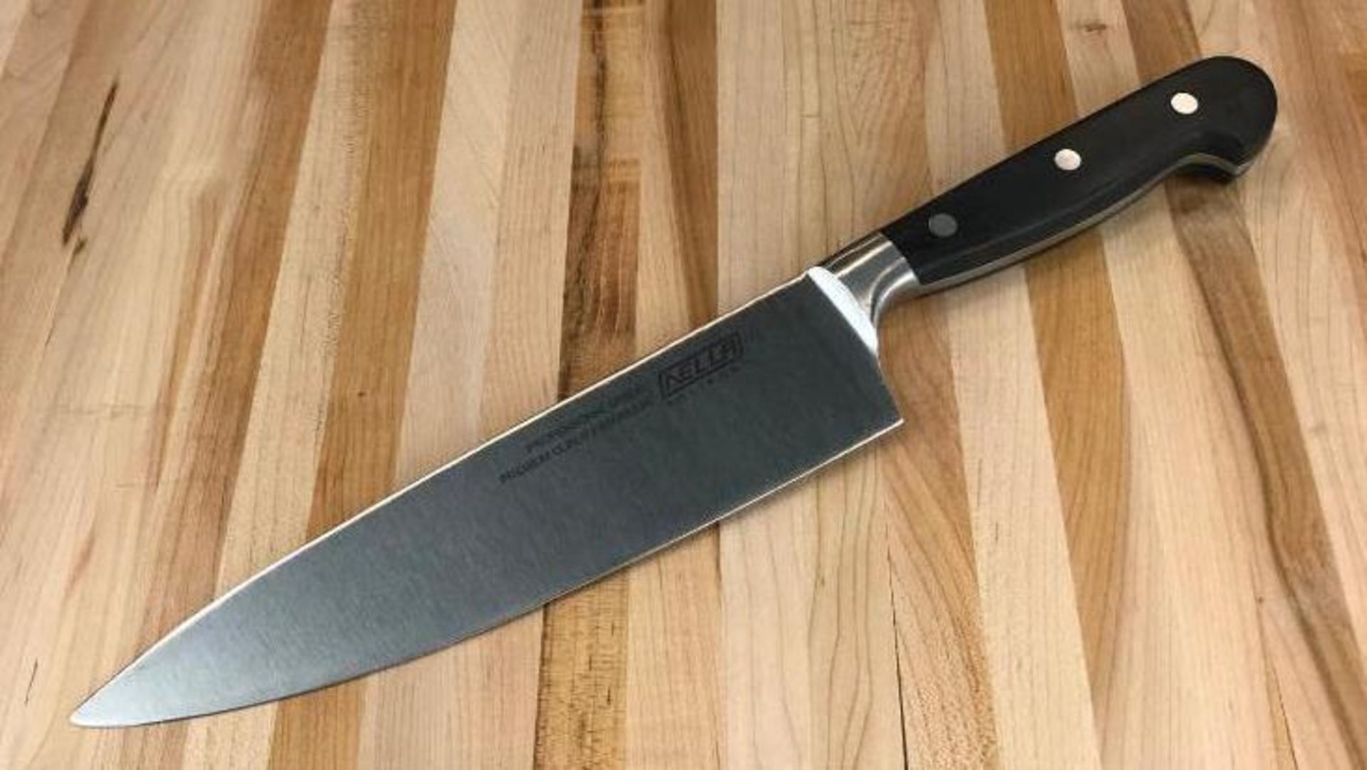 8" NELLA FORGED CHEF'S KNIFE & 13.5" STAINLESS STEEL COOK'S FORK - Image 2 of 3