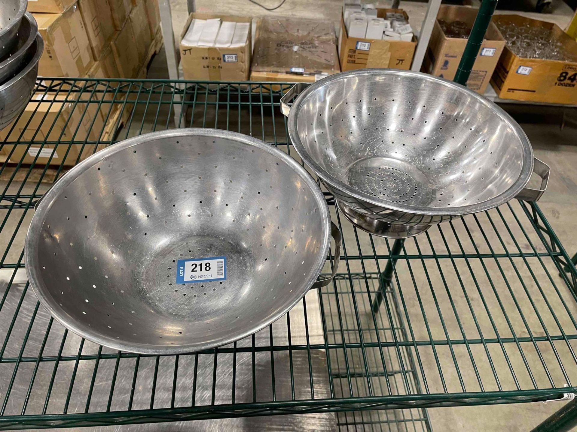 (2) SMALL STAINLESS STEEL COLANDER
