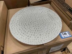 CASE OF DUDSON MOSAIC GREY 11 1/8" PLATE, 12/CASE - MADE IN ENGLAND