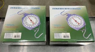 (2) NEW HANGING DIAL SCALE - 100 KG - NEW