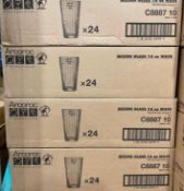 16OZ/480ML WAVE MIXING GLASSES, ARCOROC C8887 - 4 CASES - NEW