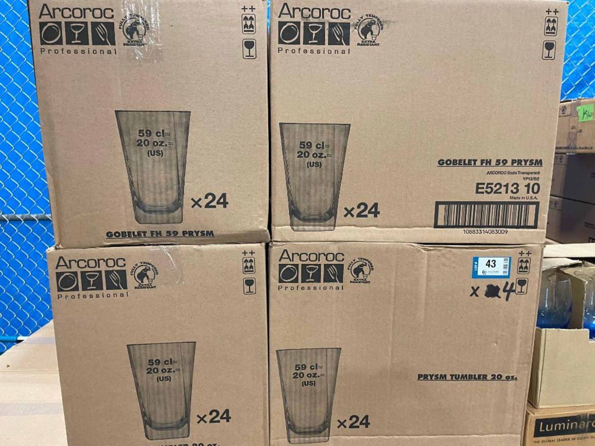 4 CASES OF 20OZ/591ML PRYSM COOLER GLASS, ARCOROC E5213 - 24 PER CASE - Image 4 of 4