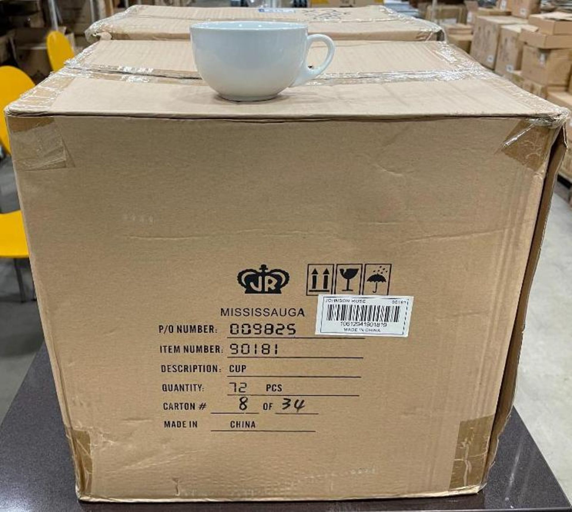 2 CASES OF 7 OZ. TAPERED COFFEE CUP, 72/CASE, JOHNSON ROSE 90181 - NEW