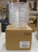 2 CASES OF ARCOROC 8" CLEAR GLASS STACKING SALAD BOWLS, 64OZ/1.9L - 6 PER CASE - NEW